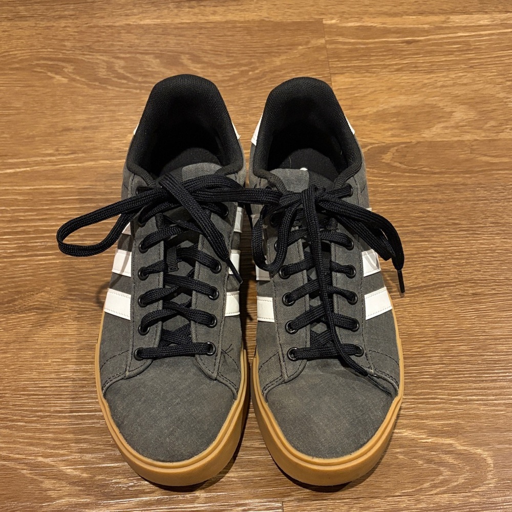 Adidas Dark Gray/White Platform Sambas